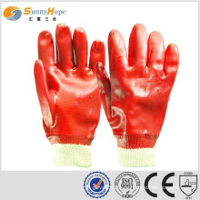 Sunnyhope rote interlock oder jersey liner pvc handschuhe